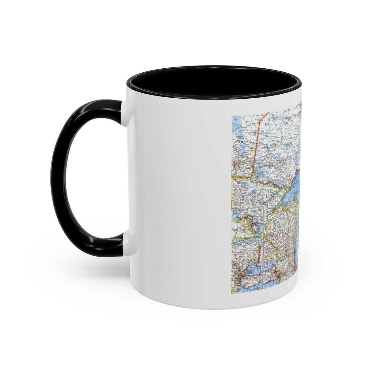 Canada - Central (1963) (Map) Accent Coffee Mug
