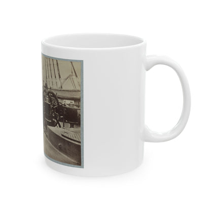 Admiral Farragut And Captain Drayton On Deck Of U.S. Frigate Hartford 001 (U.S. Civil War) White Coffee Mug