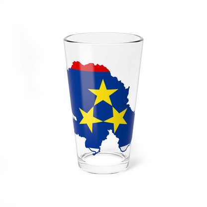 Flag-map of Vojvodina (Serbia) Pint Glass 16oz