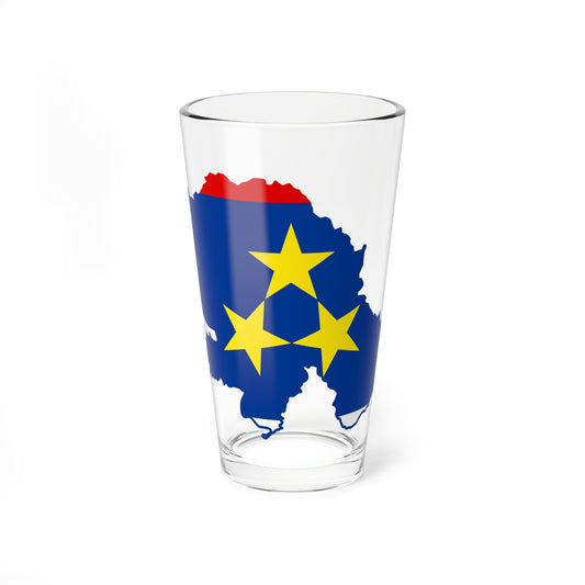 Flag-map of Vojvodina (Serbia) Pint Glass 16oz