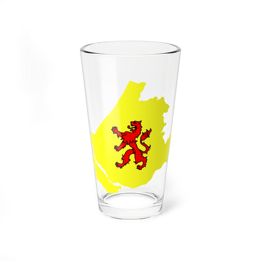 Flag-map of South Holland (Netherlands) Pint Glass 16oz