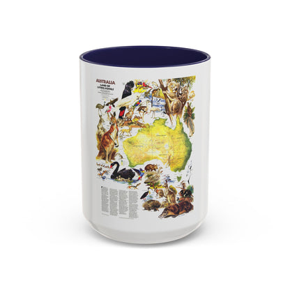 Australia- Land of Living Fossils (1979) (Map) Accent Coffee Mug