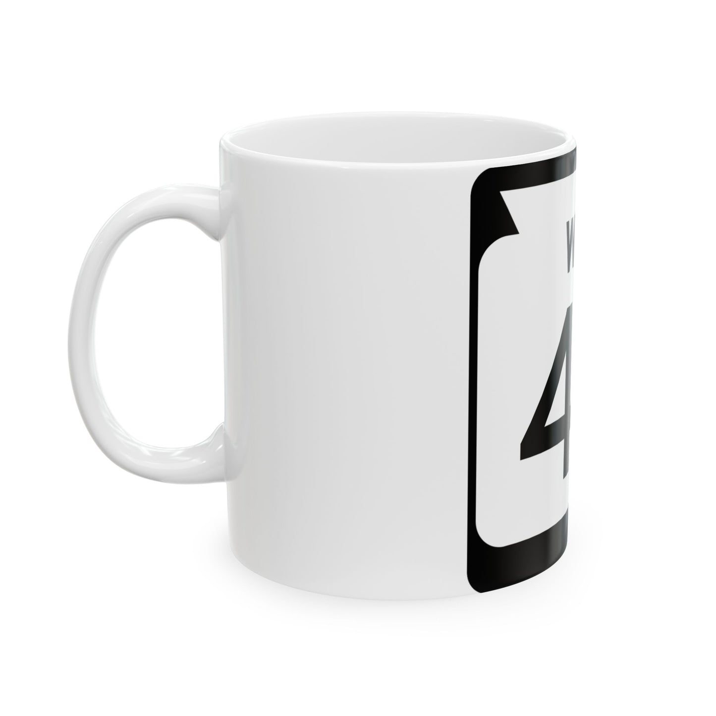 WIS 43 1970 (Wisconsin) (Road Sign) White Coffee Mug-Go Mug Yourself