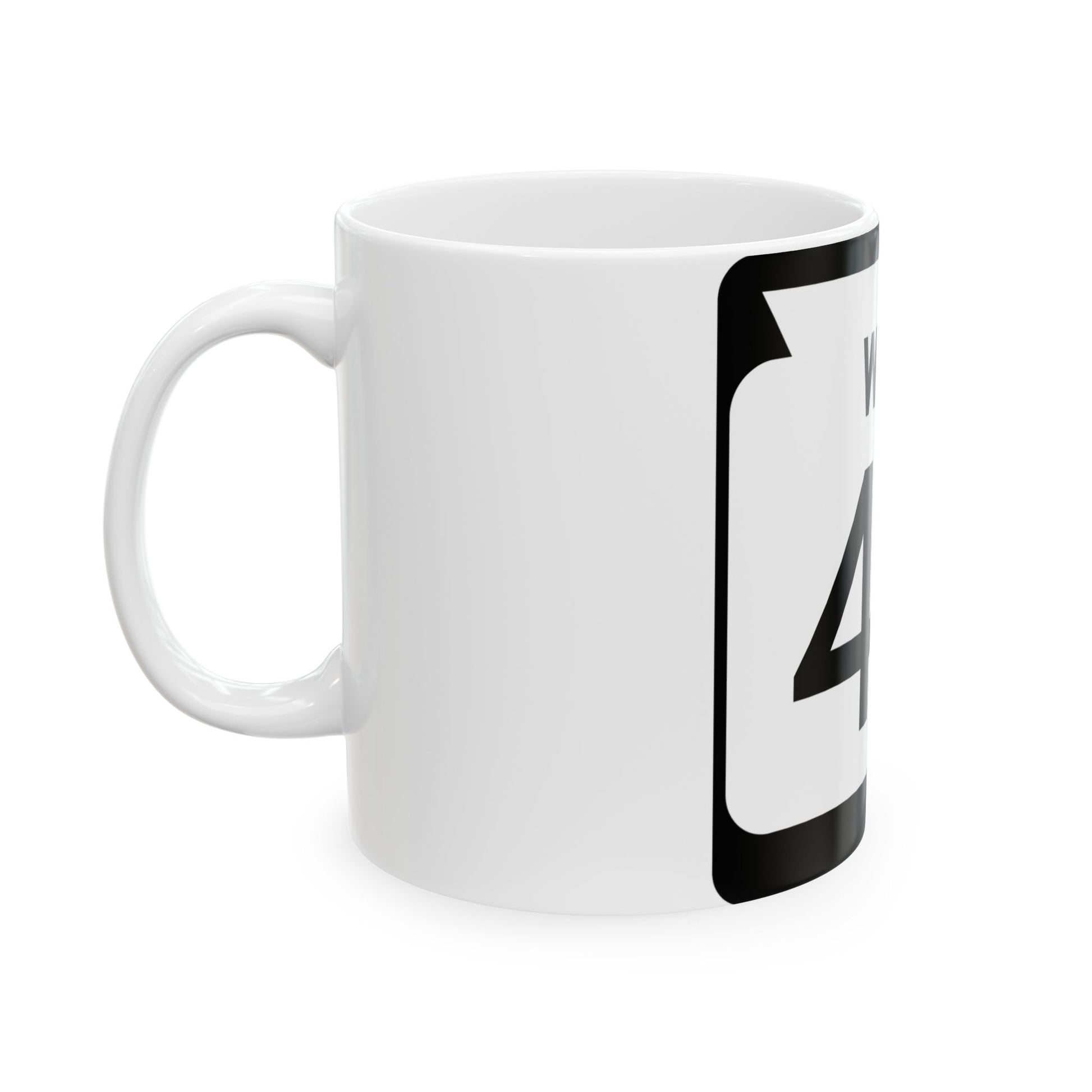 WIS 43 1970 (Wisconsin) (Road Sign) White Coffee Mug-Go Mug Yourself