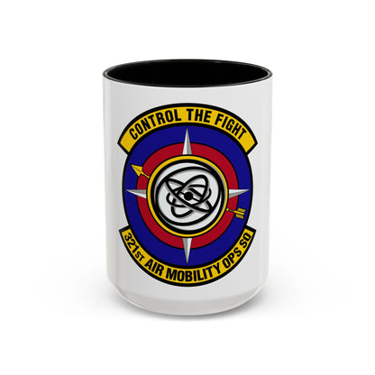321 Air Mobility Operations Squadron (U.S. Air Force) Accent Coffee Mug