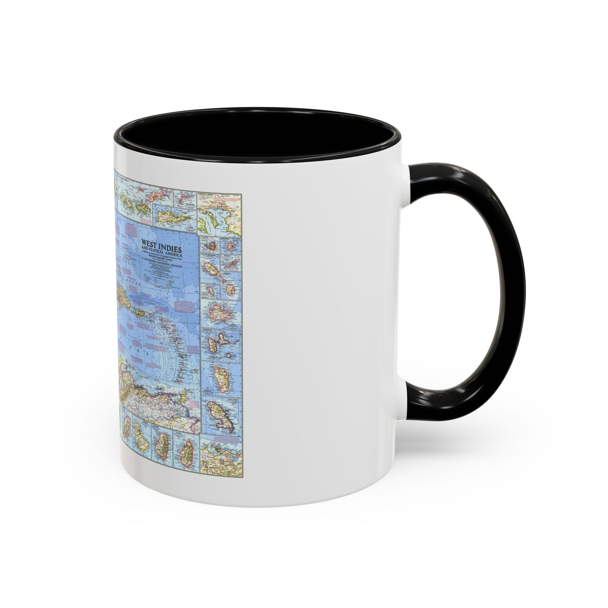 West Indies & Central America (1970) (Map) Accent Coffee Mug