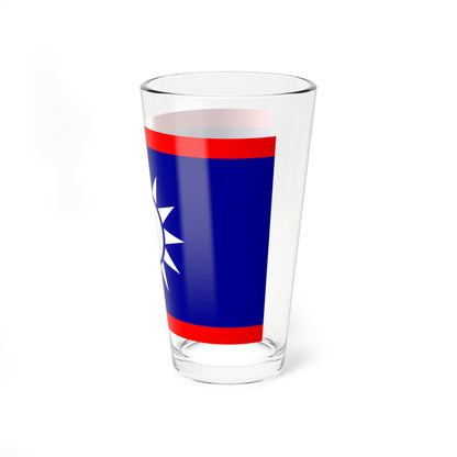 ROCN Rear Admirals Flag (China) Pint Glass 16oz