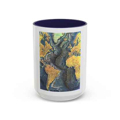 Atlantic Ocean Floor (1968) (Map) Accent Coffee Mug
