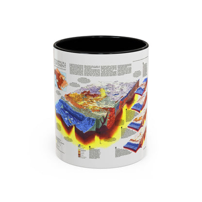 North America - The Shaping of a Continent (1985) (Map) Accent Coffee Mug