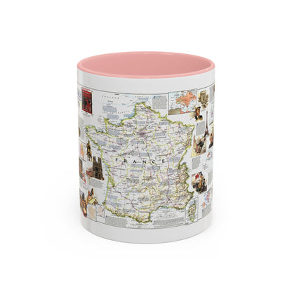 France- - Historical Evolution of a Nation (1989) (Map) Accent Coffee Mug