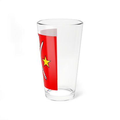 CHE Pleigne Flag (Switzerland) Pint Glass 16oz