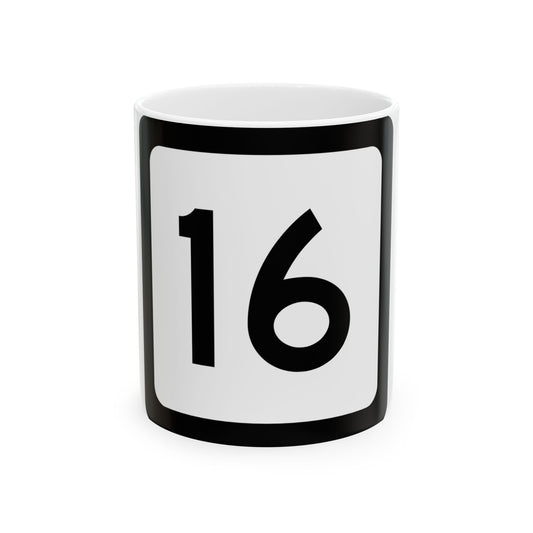 WV-16 (Virginia) (Road Sign) White Coffee Mug-11oz-Go Mug Yourself