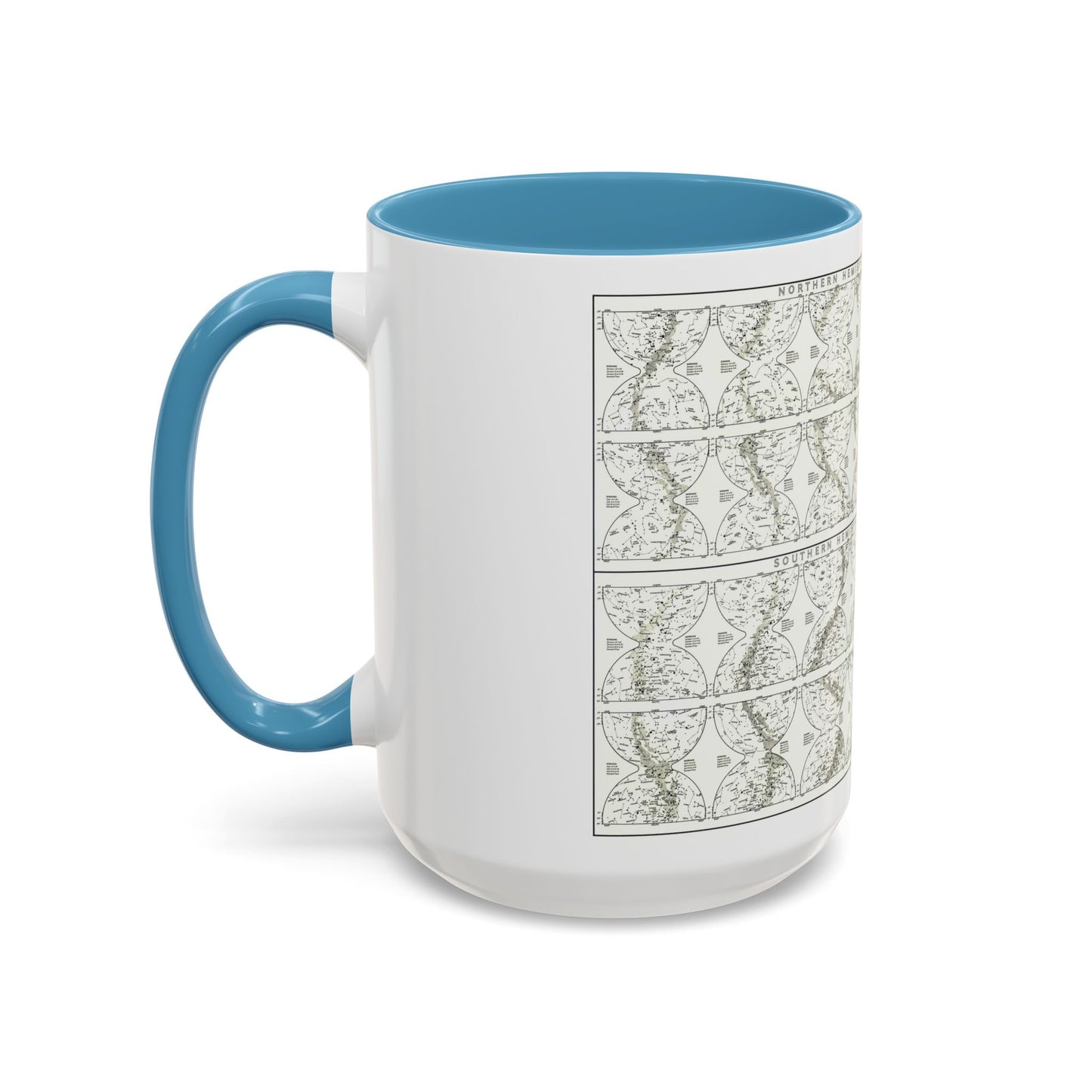 Heavens, The - Monthly Star Charts (1970) (Map) Accent Coffee Mug