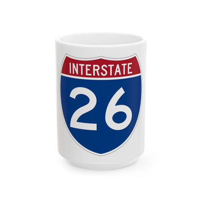 Interstate 26 (U.S. Highways) White Coffee Mug
