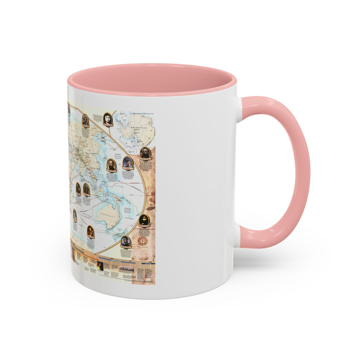 World Map - Explorers (1998) (Map) Accent Coffee Mug