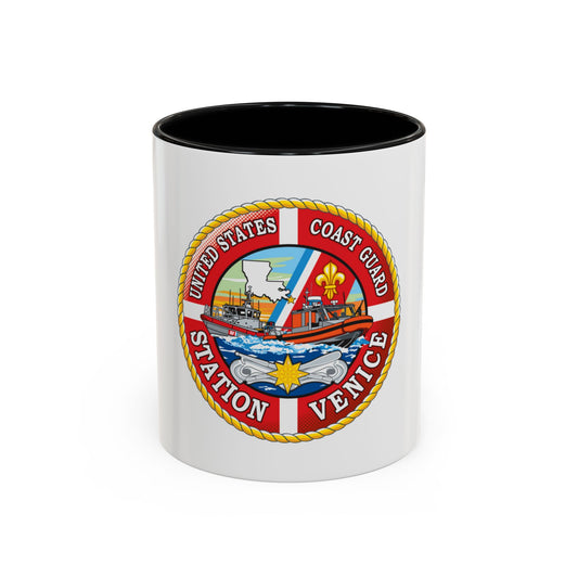 USCG Station Venice (U.S. Coast Guard) Accent Coffee Mug