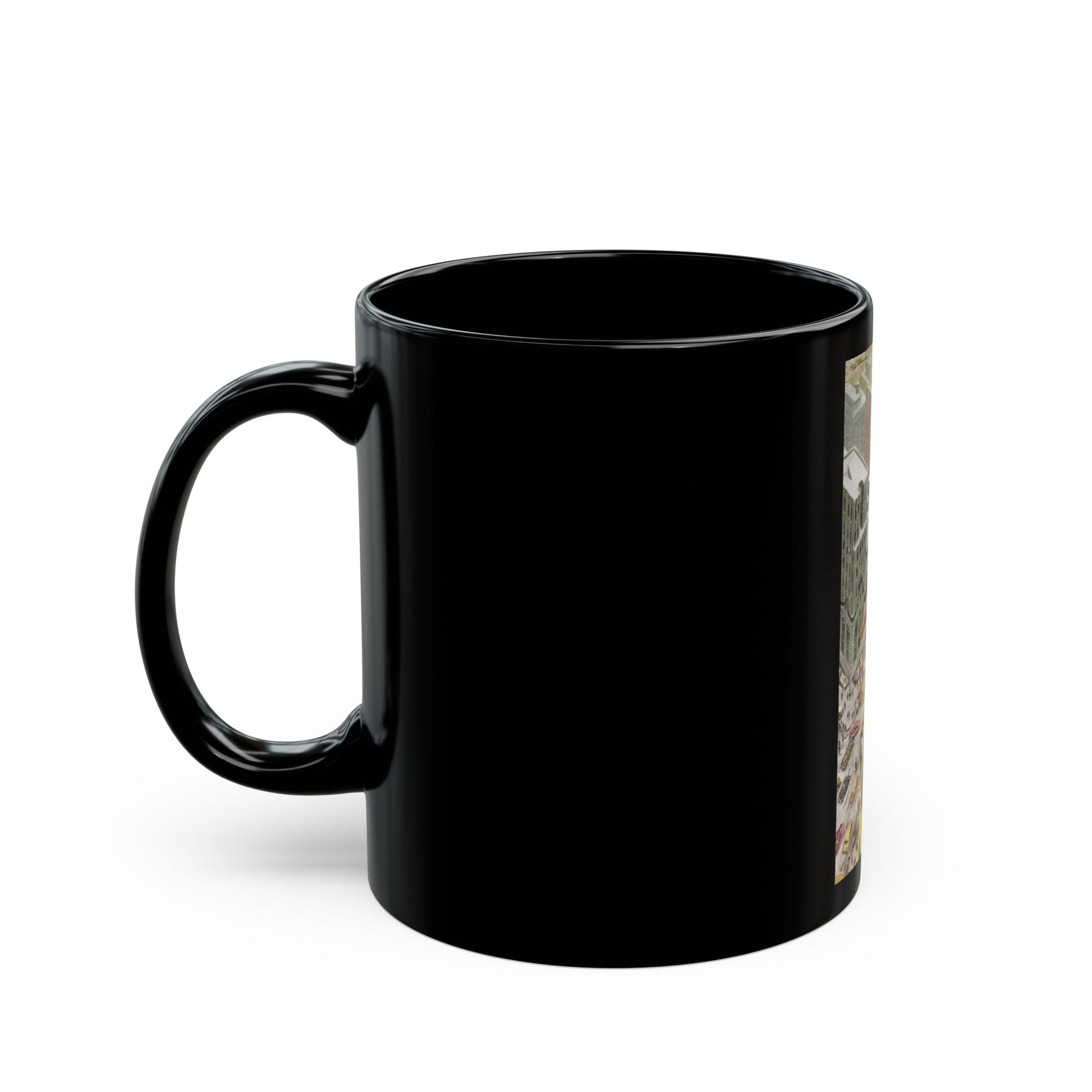 Dead on Christmas Street, Collier's, December 20, 1952 - Black Coffee Mug-Go Mug Yourself