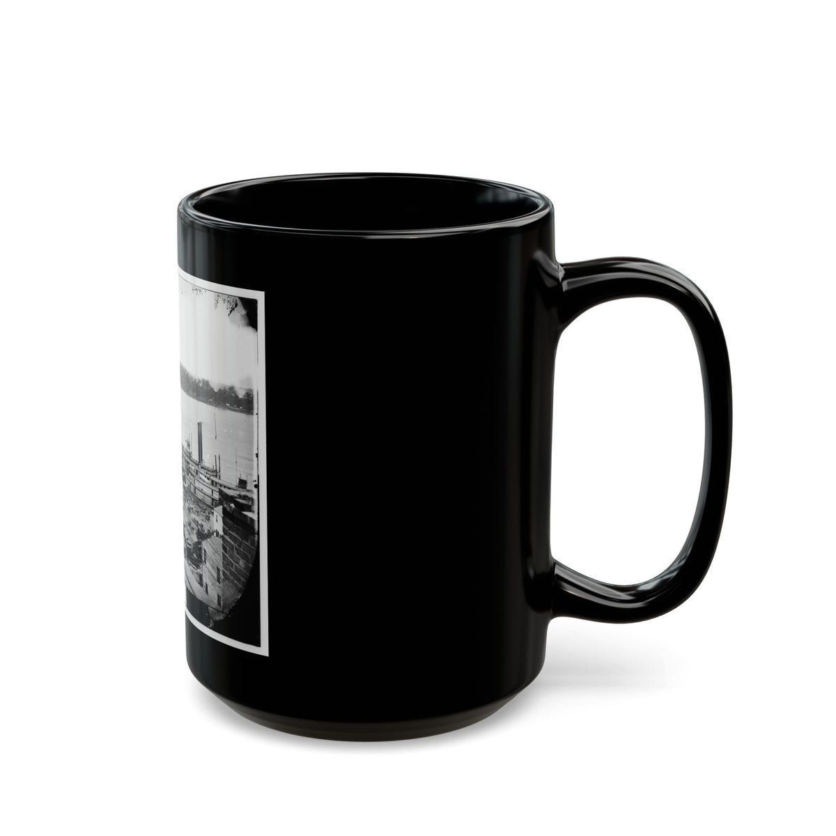Vicksburg, Miss. Levee And Steamboats (U.S. Civil War) Black Coffee Mug