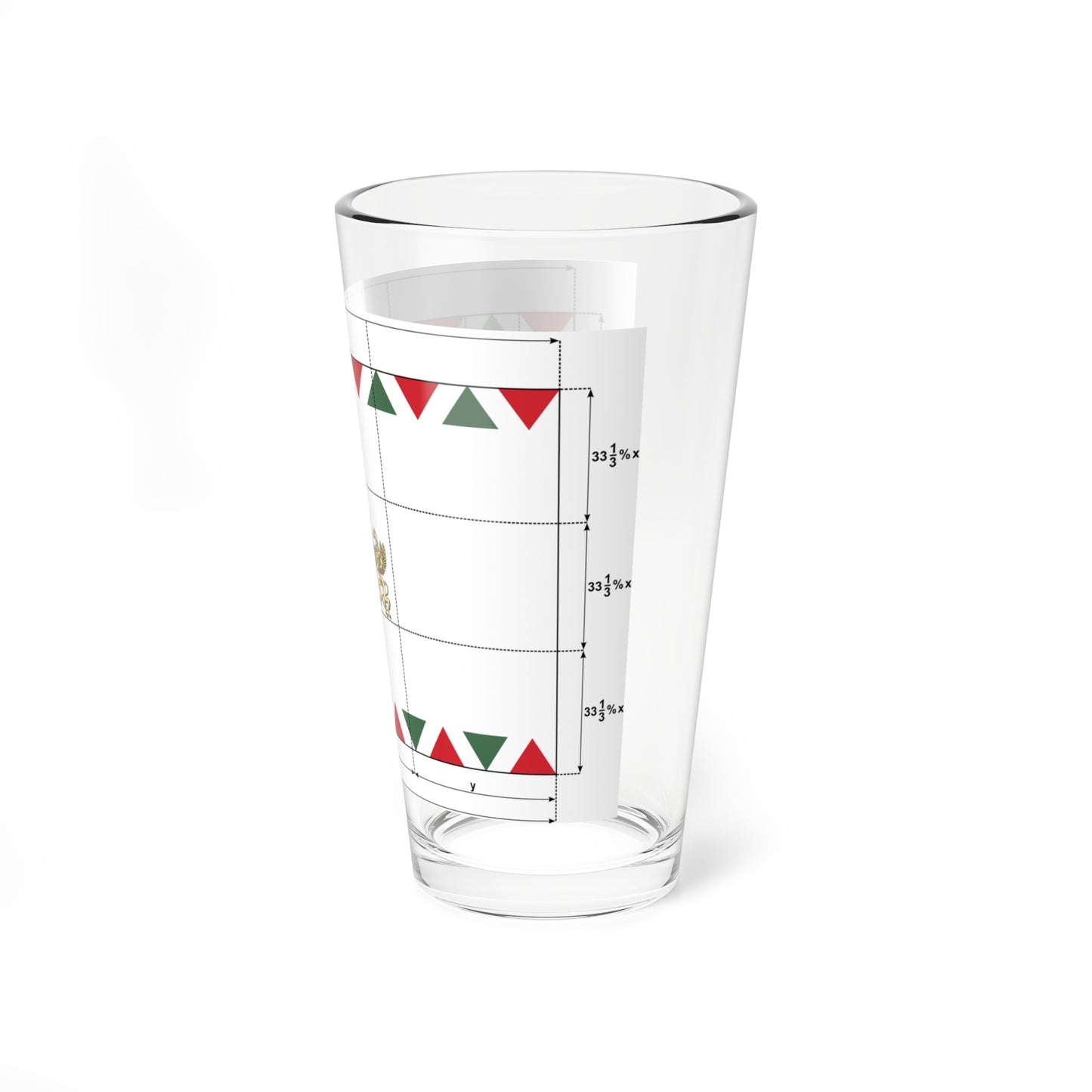 Flag of Budapest construction sheet (Hungary) Pint Glass 16oz