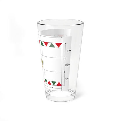 Flag of Budapest construction sheet (Hungary) Pint Glass 16oz