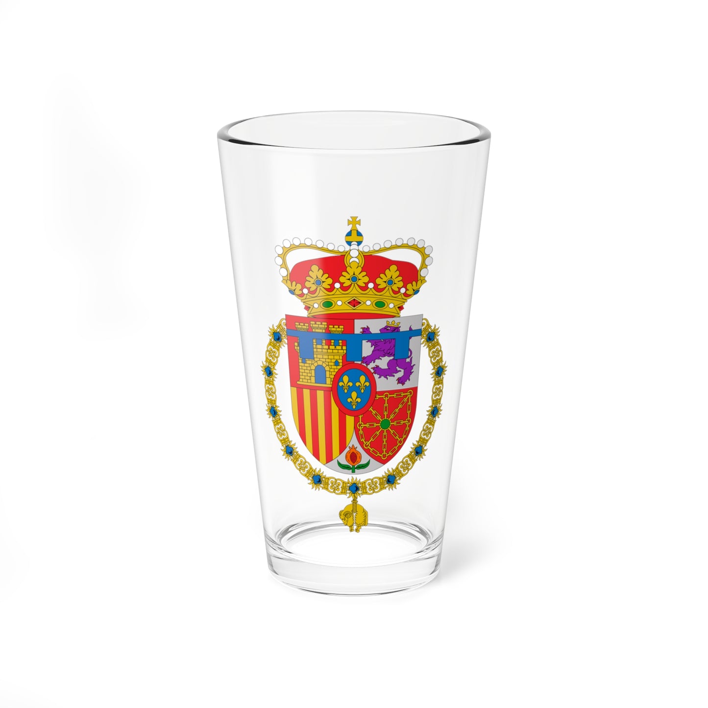 Escudo de Leonor Princesa de Asturias (Spain) (Coat of Arms) Pint Glass 16oz