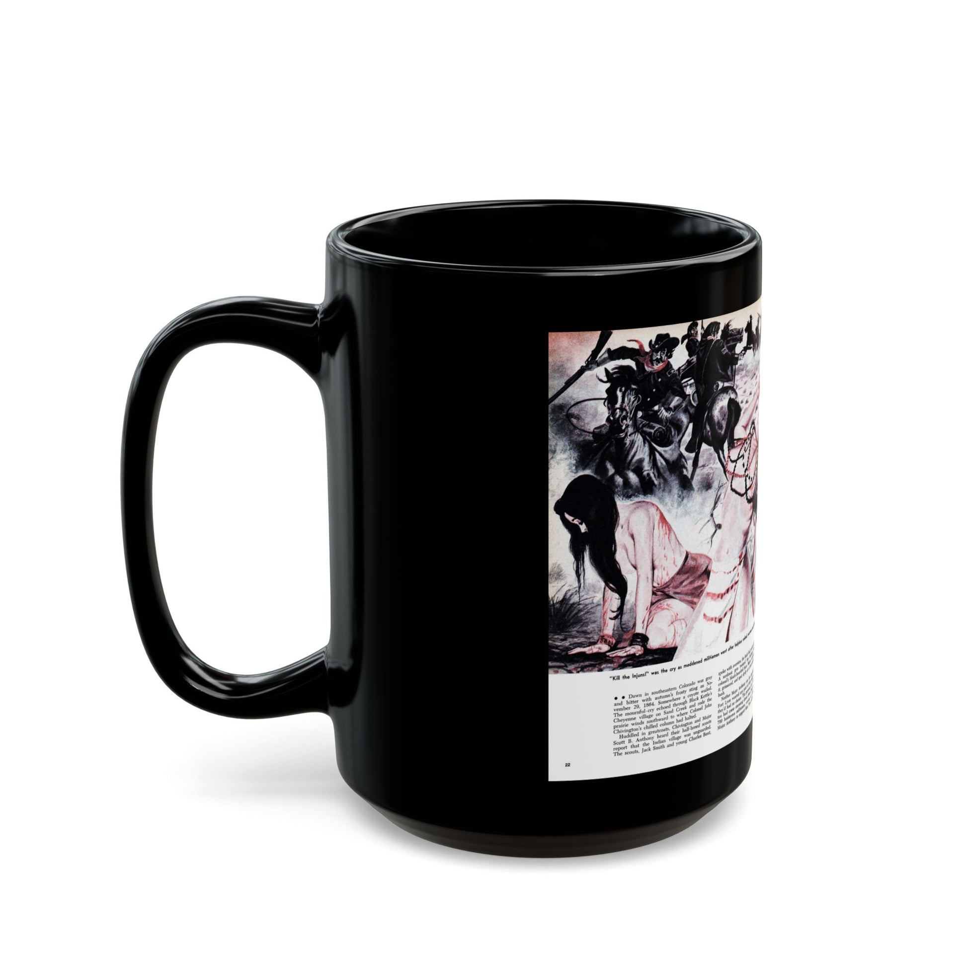 Chivington's Brutal Indian Massacre, Sir! magazine, July 1959 - Black Coffee Mug-Go Mug Yourself