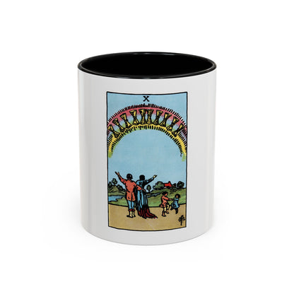 The 10 of Cups (Tarot Card) Accent Coffee Mug