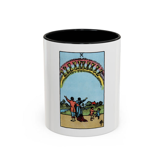 The 10 of Cups (Tarot Card) Accent Coffee Mug