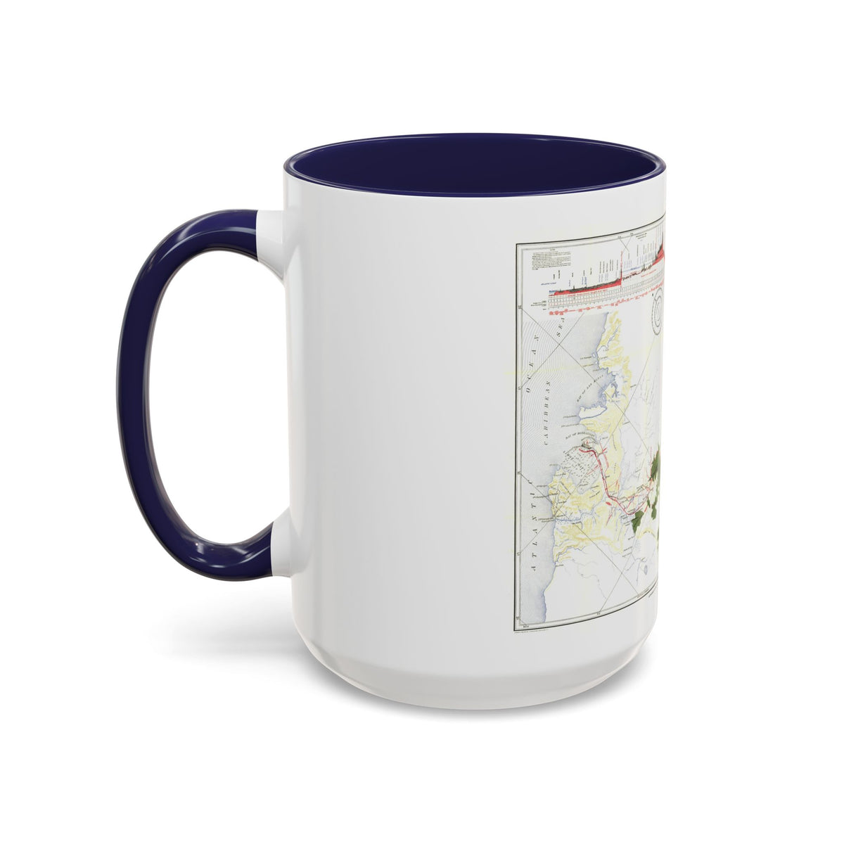 Central America - Panama Canal (1905) (Map) Accent Coffee Mug