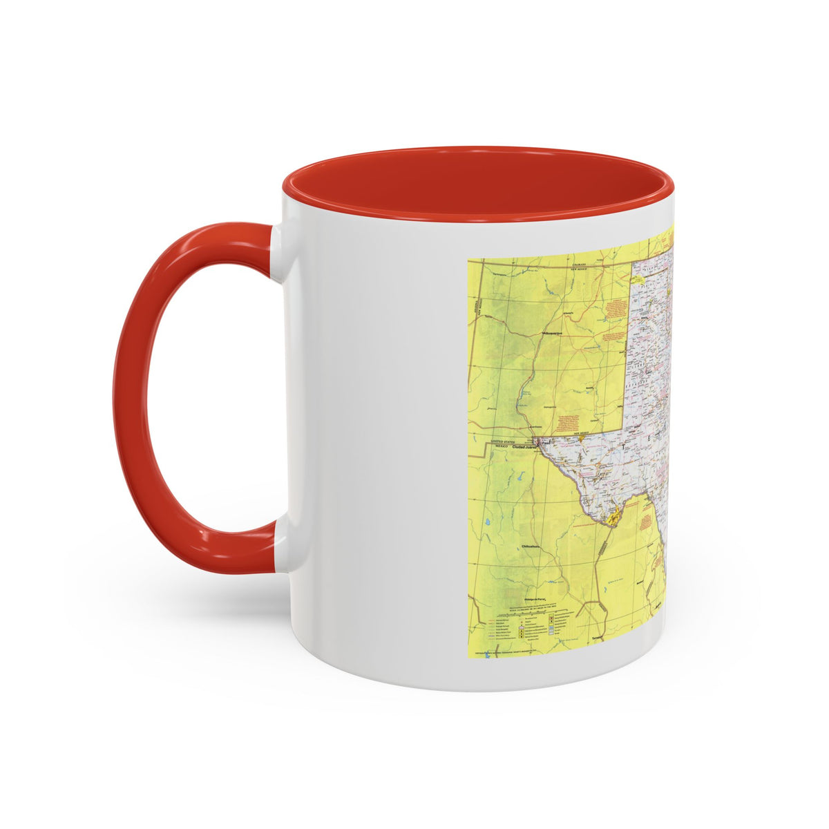 USA - South Central States 1 (1974) (Map) Accent Coffee Mug