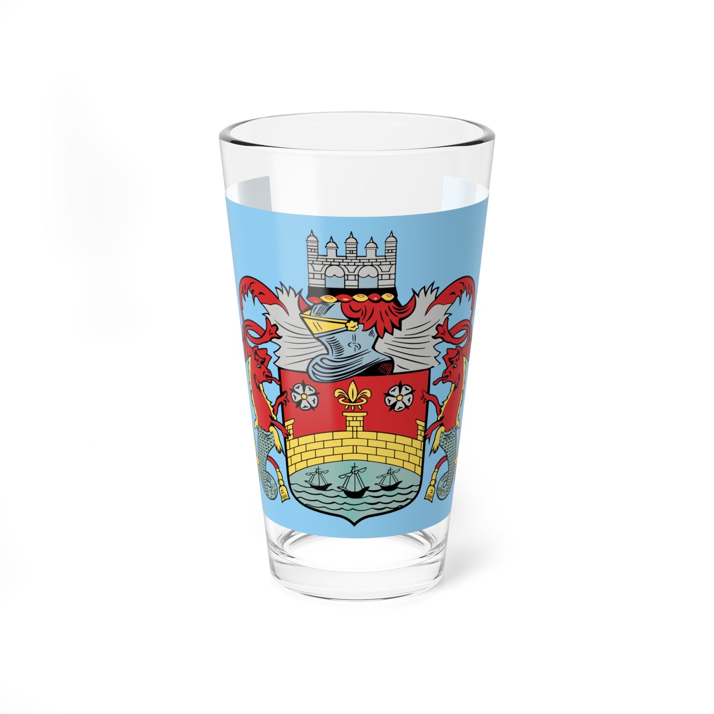 Cambridge City Council Flag (England) Pint Glass 16oz