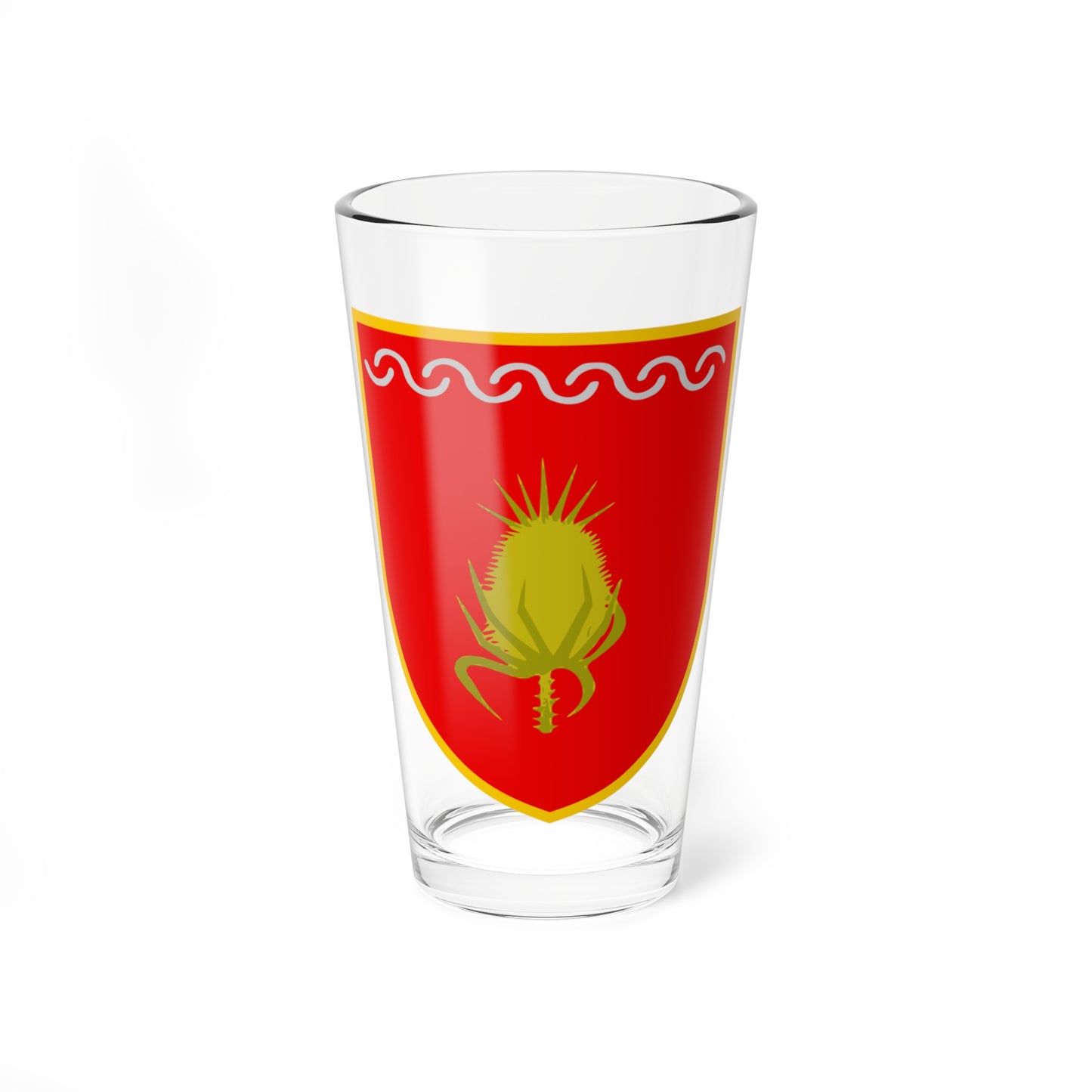 Coat of arms of Vevčani Municipality (North Macedonia) (Coat of Arms) Pint Glass 16oz