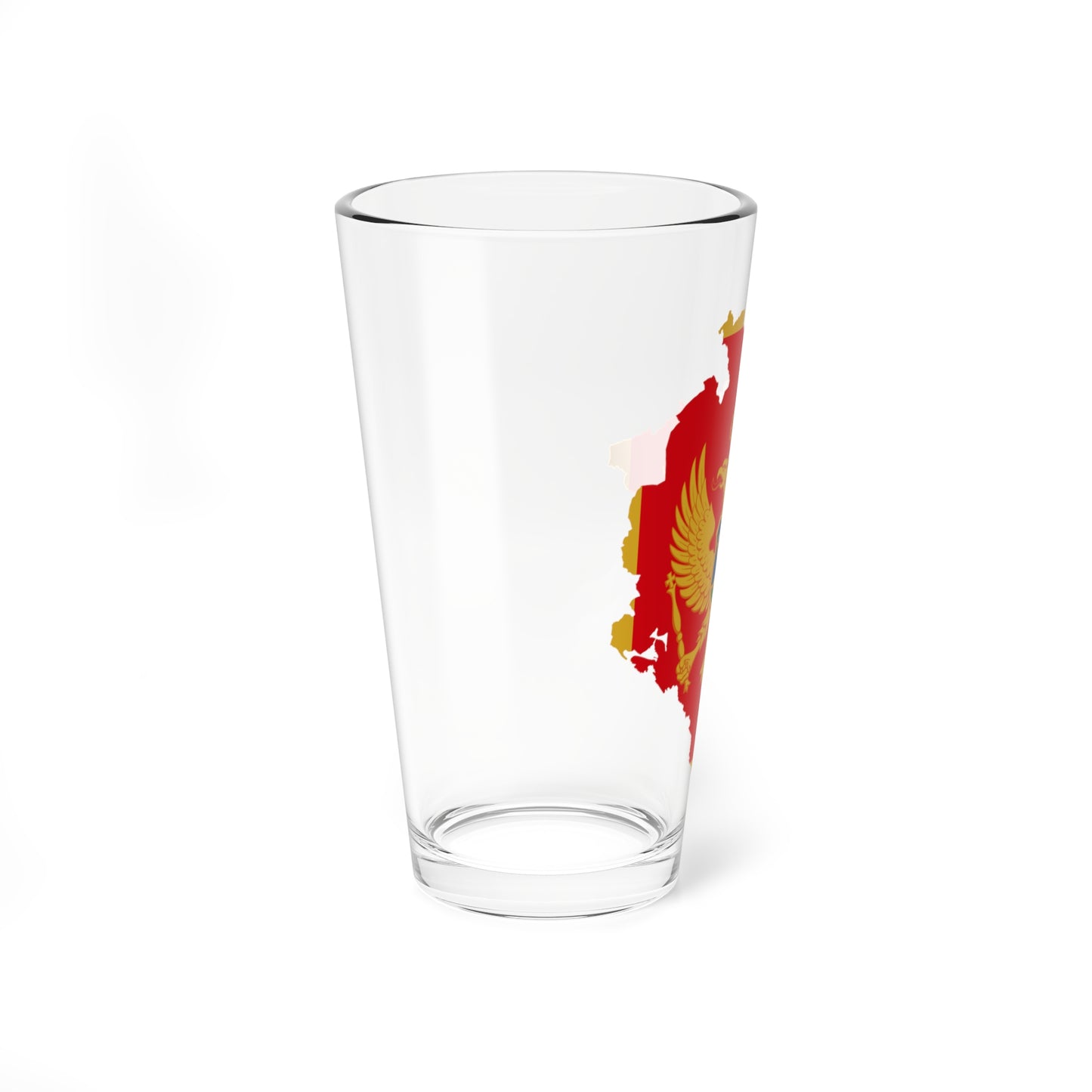 Flag map of Montenegro (Montenegro) Pint Glass 16oz