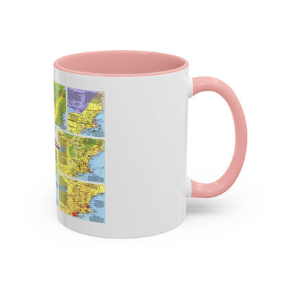 USA - New England 2 (1987) (Map) Accent Coffee Mug
