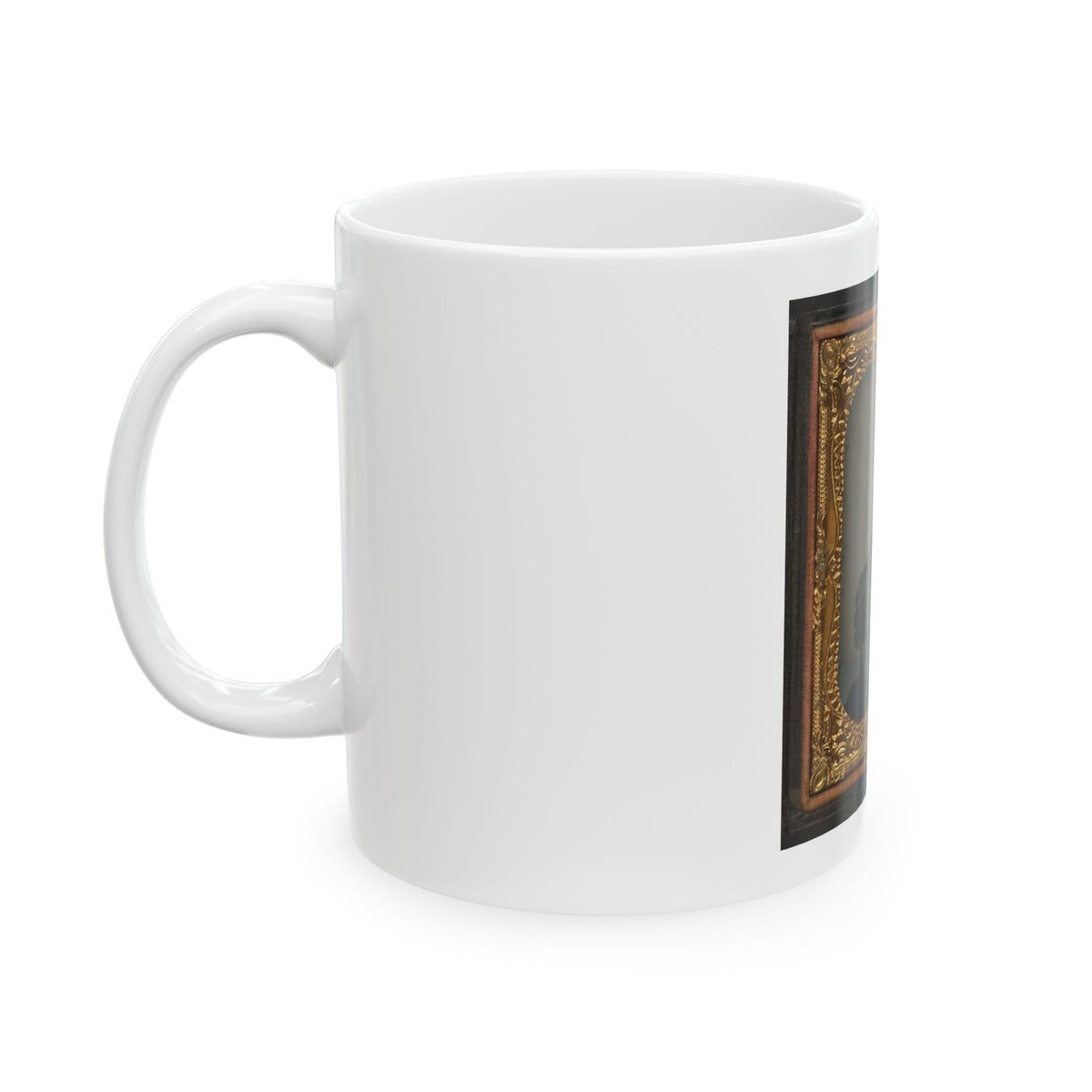 Unidentified Soldier In Confederate Uniform Wearing Chain (U.S. Civil War) White Coffee Mug