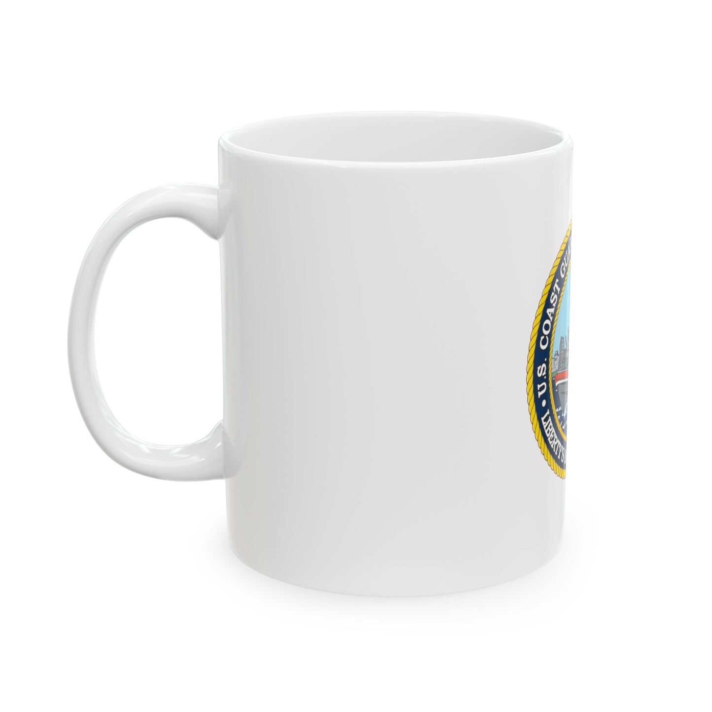 USCG Station New York (U.S. Coast Guard) White Coffee Mug