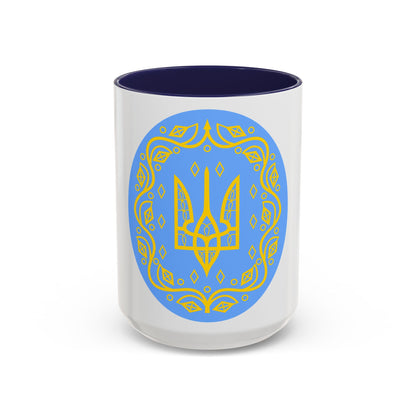 Coat of arms of Ukrainian People's Republic 2 - Accent Coffee Mug