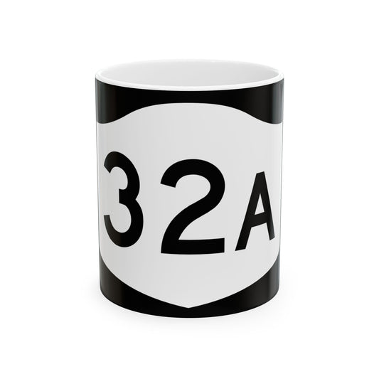 NY-32A (New York) (Road Sign) White Coffee Mug