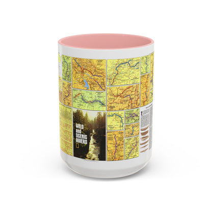 USA - Wild and Scenic Rivers 2 (1977) (Map) Accent Coffee Mug