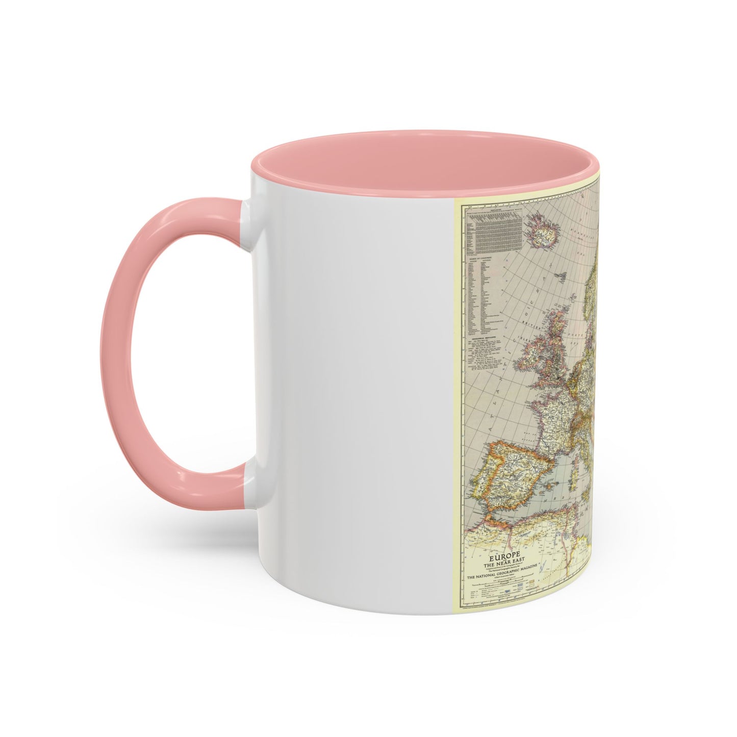 Europe and the Near East (1943) (Map) Accent Coffee Mug