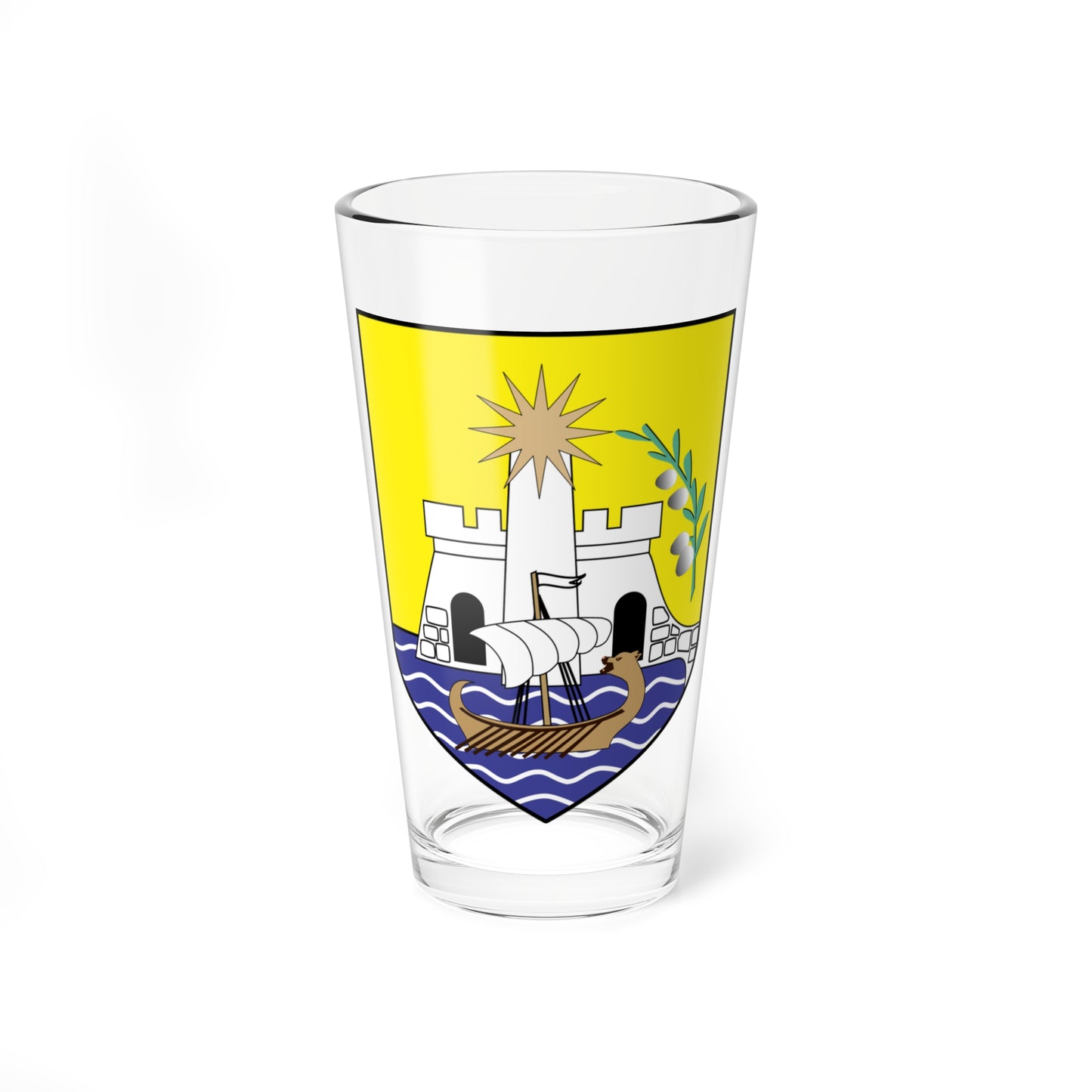 Coat of Arms of Ulcinj (Montenegro) (Coat of Arms) Pint Glass 16oz