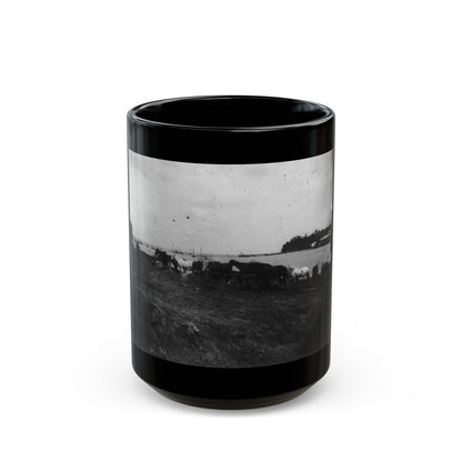 Belle Plains, Va., May 16, 1864, Encampment Of 2nd New York And 1st Massachusetts Heavy Artillery (U.S. Civil War) Black Coffee Mug