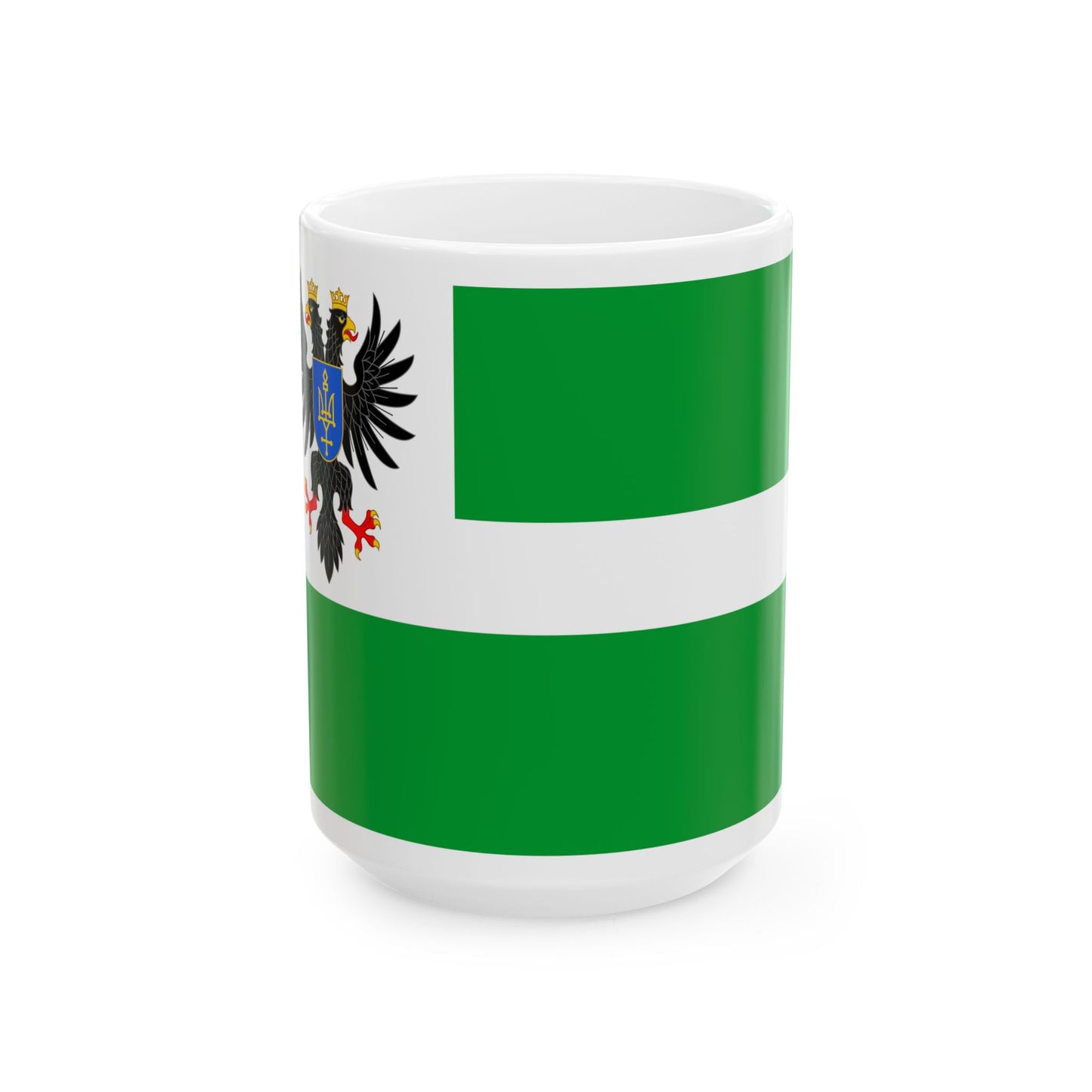 Drapeau de l'oblast de Tchernihiv en Ukraine - Tasse à café blanche