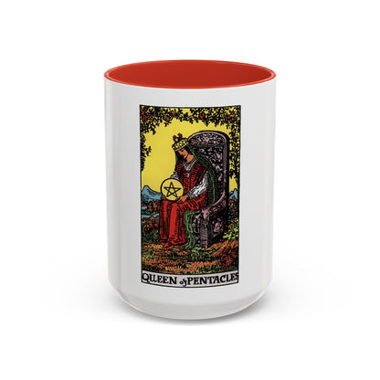 The Queen of Pentacles (Tarot Card) Accent Coffee Mug