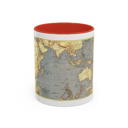 Indian Ocean (1941) (Map) Accent Coffee Mug