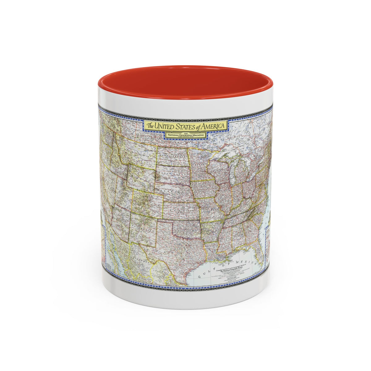 USA - The United States (1946) (Map) Accent Coffee Mug