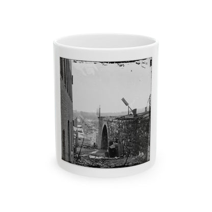Richmond, Va. Ruins Of Richmond & Petersburg Railroad Bridge (U.S. Civil War) White Coffee Mug