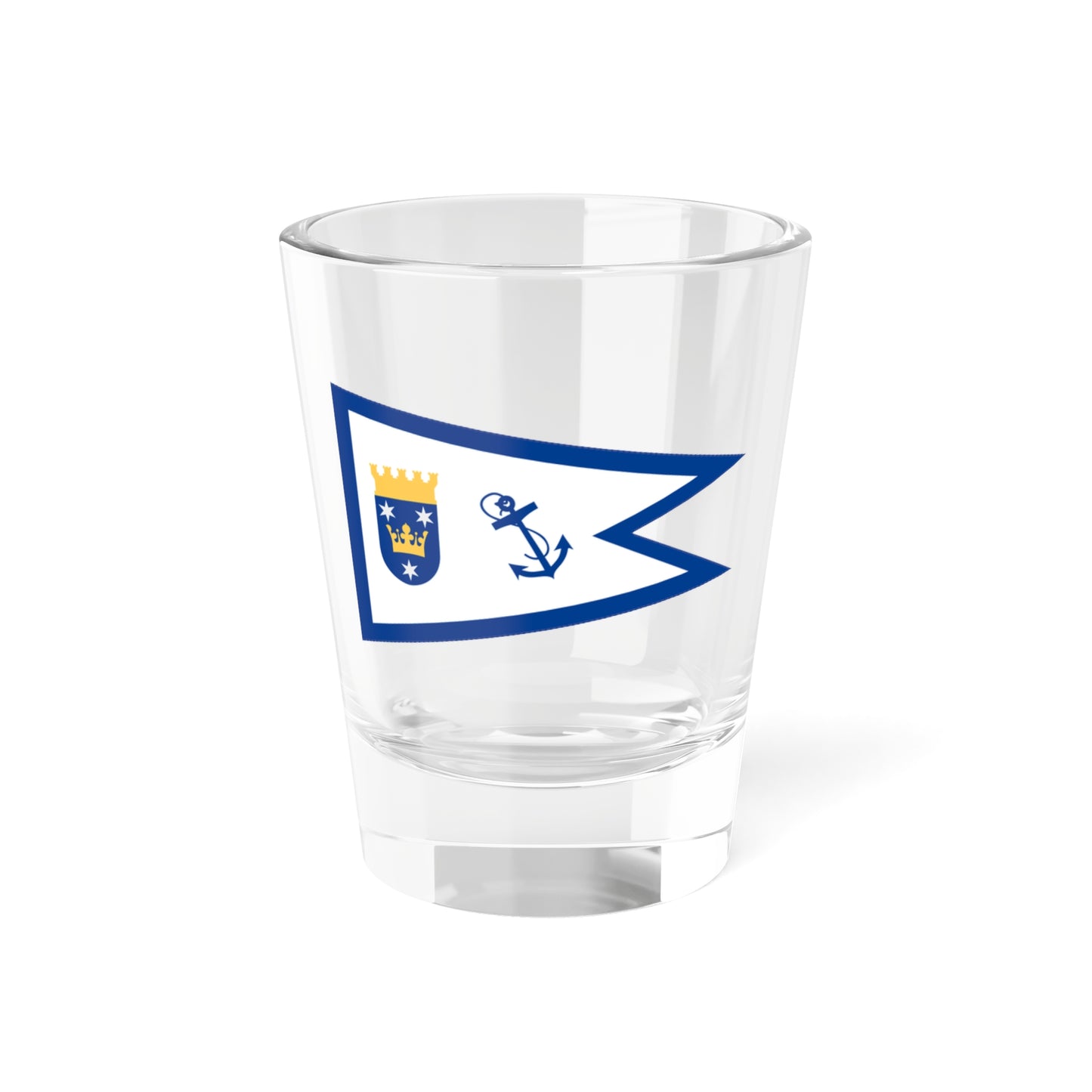 Burgee of Sigtuna Batklubb (Sweden) Shot Glass 1.5oz