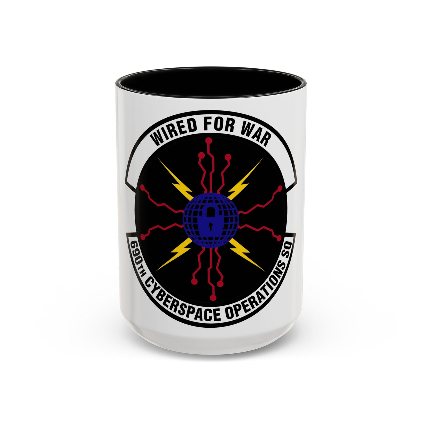 690 Cyberspace Operations Squadron AFSPC (U.S. Air Force) Accent Coffee Mug