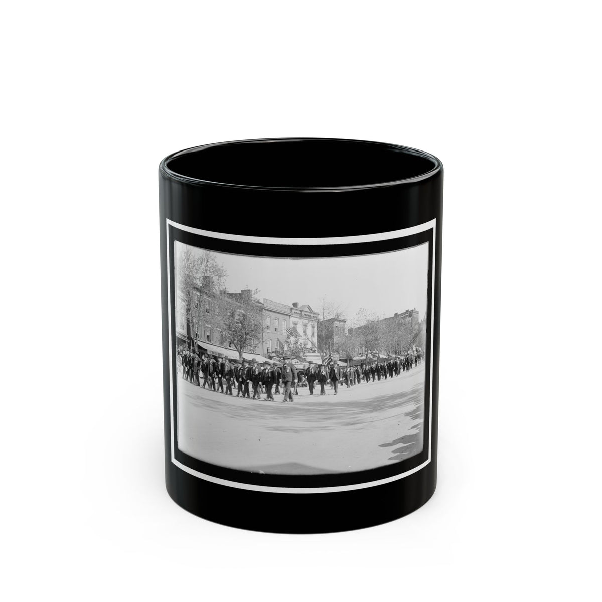 A Large Post In The Great Parade (U.S. Civil War) Black Coffee Mug